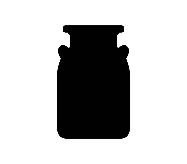 Icono Lata Leche Sobre Fondo Blanco — Vector de stock