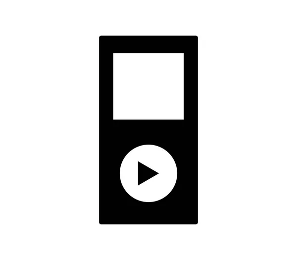 Mp3 Speler Pictogram Witte Achtergrond — Stockvector