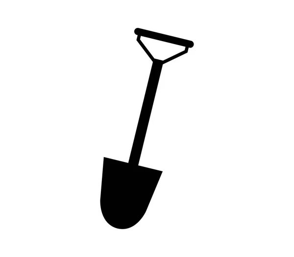 Shovel Icon White Background — Stock Vector