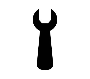 Beyaz arka plan üzerinde Wrench kutsal kişilerin resmi