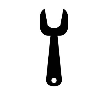 Beyaz arka plan üzerinde Wrench kutsal kişilerin resmi