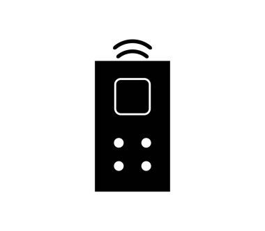 Uzaktan kumanda simgesi beyaz arka plan üzerinde