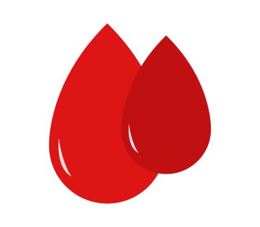 Kan simgesi beyaz zemin üzerine bırakın.