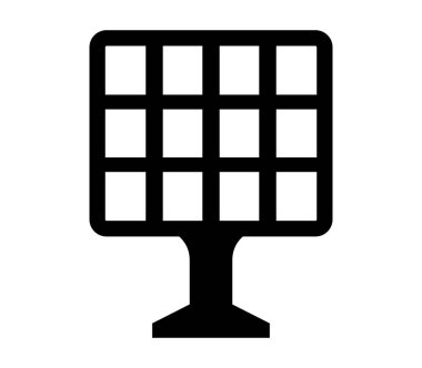 simgesi güneş paneli Beyaz arka plan üzerinde