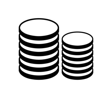 Beyaz arkaplanda para simgesi