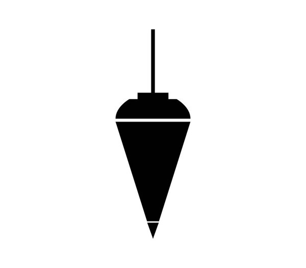 Plumb bob icon on white background