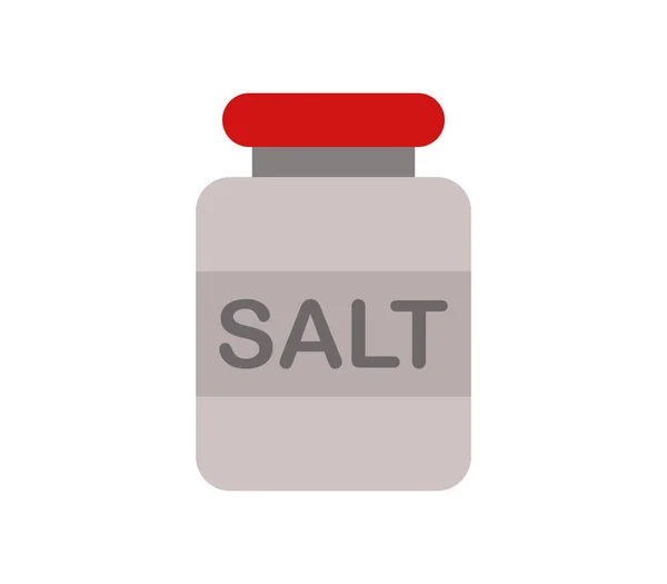 Salt Ikon Vit Bakgrund — Stock vektor