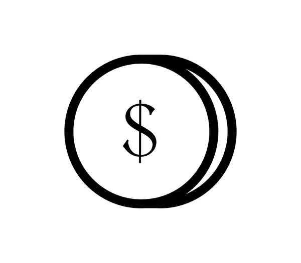 Money Icon White Background — Stock Vector