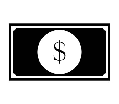 Beyaz arkaplanda para simgesi