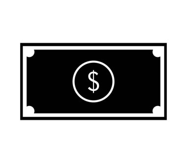 Beyaz arkaplanda para simgesi