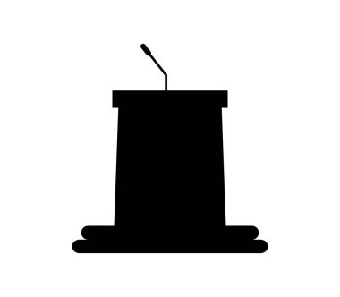 Beyaz arka plan üzerinde Tribune simgesi