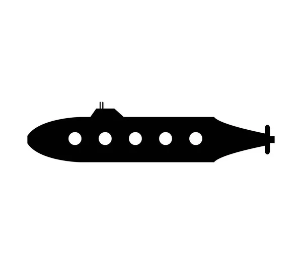 Icono Submarino Sobre Fondo Blanco — Vector de stock