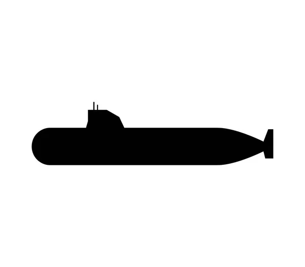 Icono Submarino Sobre Fondo Blanco — Vector de stock