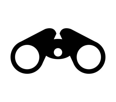 beyaz arkaplanda dürbün simgesi