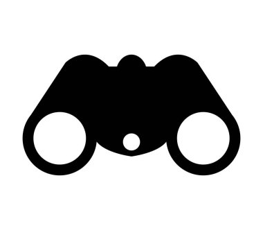 beyaz arkaplanda dürbün simgesi