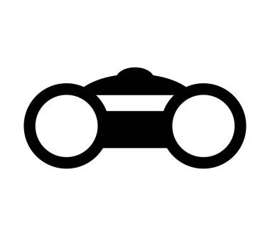 beyaz arkaplanda dürbün simgesi