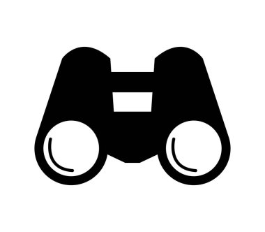 beyaz arkaplanda dürbün simgesi