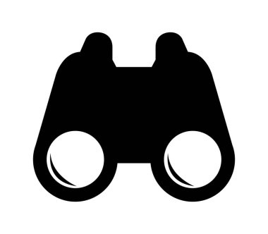 beyaz arkaplanda dürbün simgesi