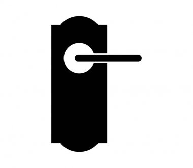 kapı tutamaç simgesi beyaz arka plan üzerinde