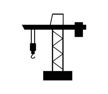 Vinç simgesi beyaz arka plan üzerinde