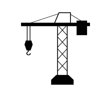 Vinç simgesi beyaz arka plan üzerinde