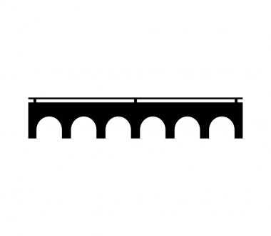 Beyaz arkaplanda köprü simgesi