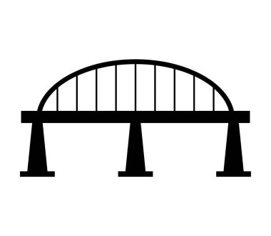 Beyaz arkaplanda köprü simgesi