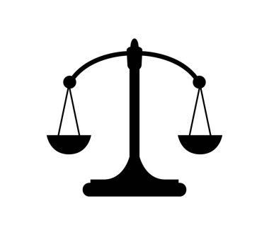 Beyaz arka plan üzerinde ölçekler simgesi