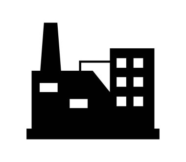 Beyaz arkaplanda endüstri simgesi