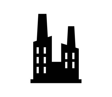 Beyaz arkaplanda endüstri simgesi