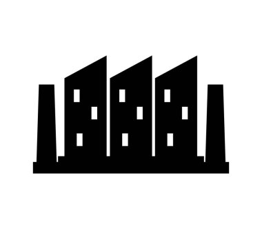 Beyaz arkaplanda endüstri simgesi