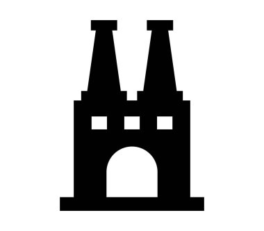 Beyaz arkaplanda endüstri simgesi