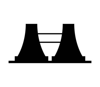 Beyaz arkaplanda endüstri simgesi