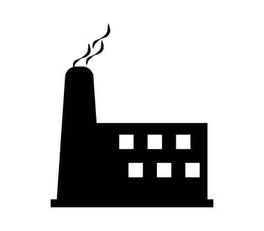 Beyaz arkaplanda endüstri simgesi