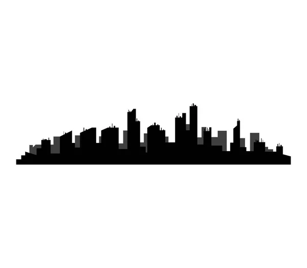 Detroit Skyline Beyaz Arka Plan Üzerinde — Stok Vektör
