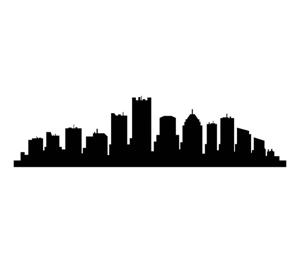 Detroit skyline beyaz arka plan üzerinde
