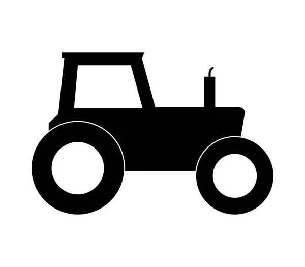 Traktor Ikon Vit Bakgrund — Stock vektor
