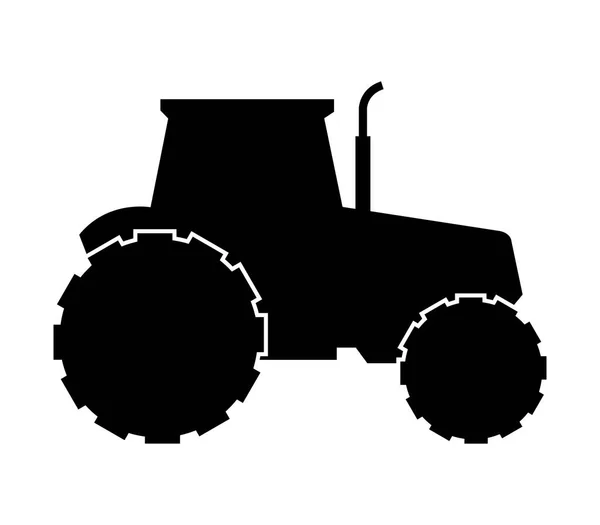 白色背景上的拖拉机图标 — 图库矢量图片