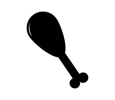 tavuk uyluk simgesi beyaz arka plan üzerinde