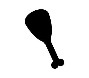 tavuk uyluk simgesi beyaz arka plan üzerinde