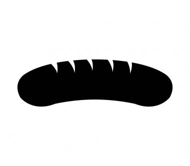 wurstel simgesi beyaz arka plan üzerinde