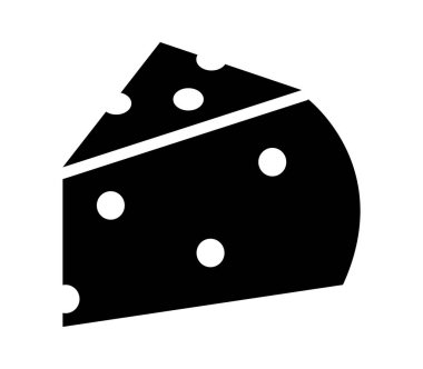 Beyaz arkaplanda peynir simgesi