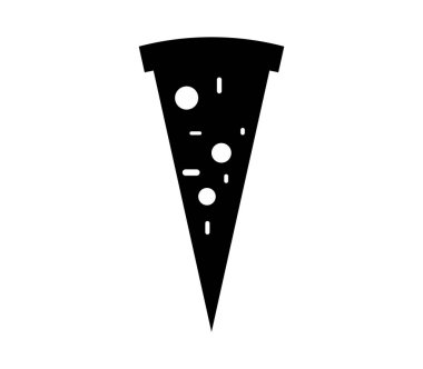 Beyaz arka plan üzerinde pizza simgesi