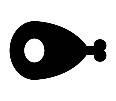 jambon uyluk simgesi beyaz arka plan üzerinde