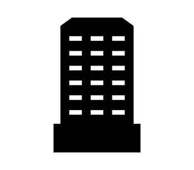 ofis simgesi beyaz arka plan üzerinde Binası