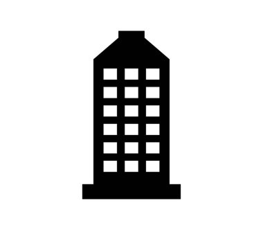 ofis simgesi beyaz arka plan üzerinde Binası