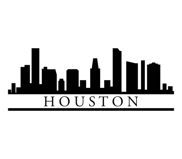 Skyline Houston Sobre Fondo Blanco — Archivo Imágenes Vectoriales