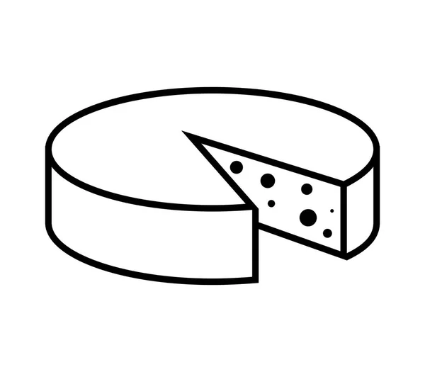 Cheese Icon White Background — Stock Vector