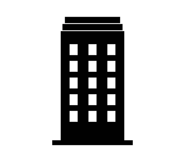 Іконка Офісної Будівлі Білому Тлі — стоковий вектор