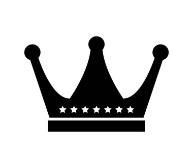 Taç simgesi beyaz arka plan üzerinde